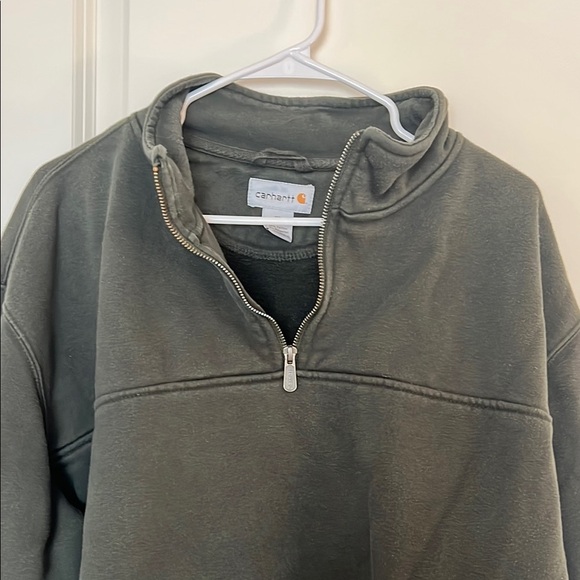 Carhartt Men's Dark Green Quarter-Zip Sweater XL - Picture 3 of 7